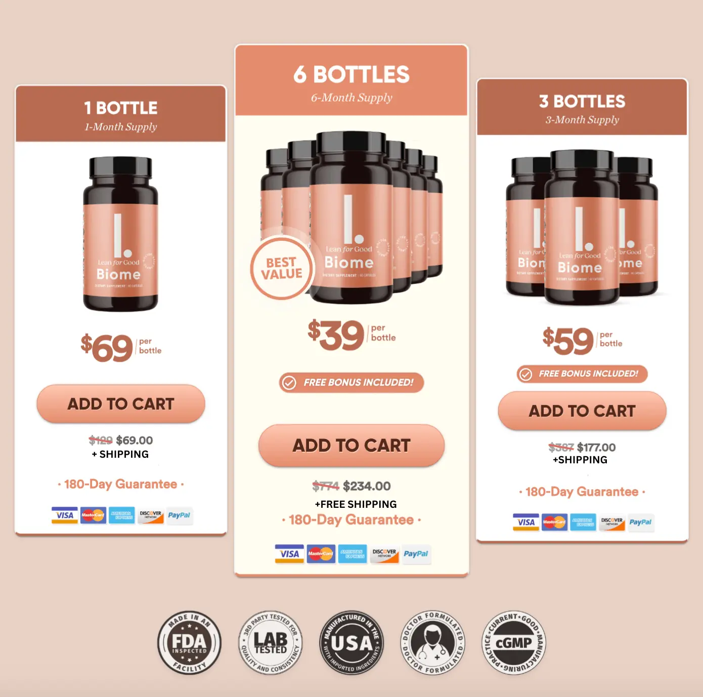 LeanBiome-pricing